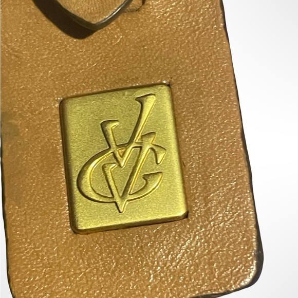 Vincent VanGogh shoulder bag/purse canvas and leather with gold accents. - Picture 5 of 7